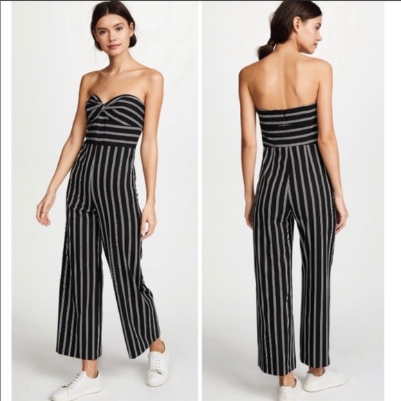 Veronica Beard Pants - NWT Veronica Beard Striped Strapless Jumpsuit
